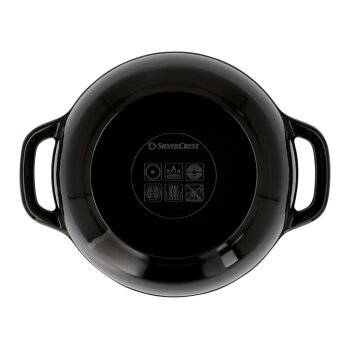 SILVERCREST® Premium-Gusseisentopf, mit Drop-System 16 cm / 1,3 Liter (Schwarz) - B-Ware sehr gut