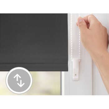 Lichtblick Thermo-Rollo Klemmfix, ohne Bohren, ab 45 x 150 cm (Anthrazit, 80x220 cm) - B-Ware neuwertig
