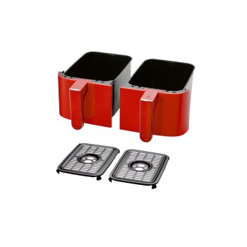 SILVERCREST® Doppelzonen-Heißluftfritteuse »SHLFD 2600 B1« (rot 1973) - B-Ware sehr gut