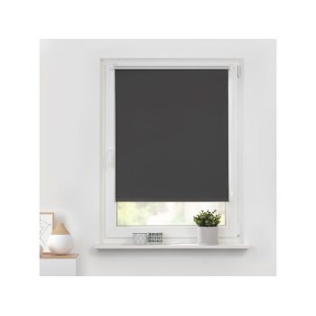 Lichtblick Thermo-Rollo Klemmfix, ohne Bohren, ab 45 x 150 cm (Anthrazit, 95x150 cm) - B-Ware sehr gut