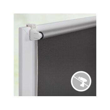 Lichtblick Thermo-Rollo Klemmfix, ohne Bohren, ab 45 x 150 cm (Anthrazit, 60x220 cm) - B-Ware neuwertig