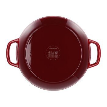 SILVERCREST® Gusseisenservierpfanne ? 30cm / 3,7 Liter (Rot) - B-Ware gut