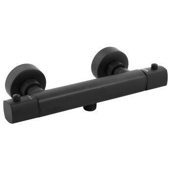 LIVARNO home Thermostat-Duscharmatur / Thermostat-Wannenfüllarmatur (Duscharmatur, Schwarz) - B-Ware sehr gut