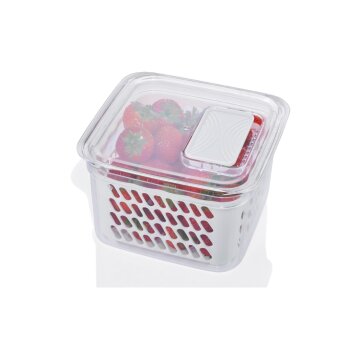 LIVARNO HOME Frischhaltebox / Frischhalteboxen-Set, mit herausnehmbarer Abtropfeinsatz (klein 2er, weiß) - B-Ware sehr gut