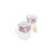 LIVARNO HOME Frischhaltebox / Frischhalteboxen-Set, mit herausnehmbarer Abtropfeinsatz (klein 2er, weiß) - B-Ware sehr gut