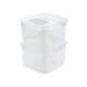 LIVARNO HOME Frischhaltebox / Frischhalteboxen-Set, mit herausnehmbarer Abtropfeinsatz (klein 2er, weiß) - B-Ware sehr gut
