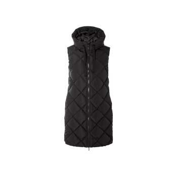 esmara® Damen Longweste, mit Kapuze (Schwarz, M(40/42)) - B-Ware neuwertig