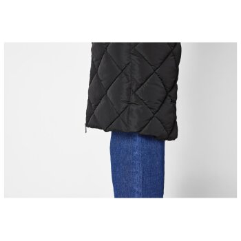 esmara® Damen Longweste, mit Kapuze (Schwarz, M(40/42)) - B-Ware neuwertig