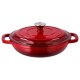 SILVERCREST® Servierpfanne Gusseisen 26 cm / 2,4 Liter (Rot) - B-Ware sehr gut