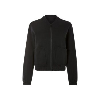 esmara® Damen Sweatjacke, mit Baumwolle (Schwarz, L (44/46)) - B-Ware neuwertig
