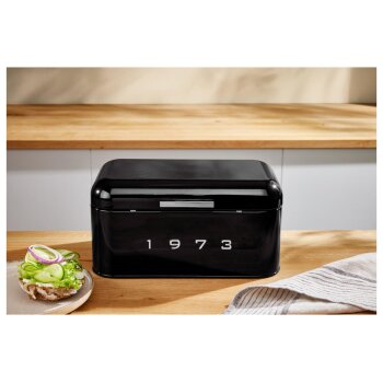 SILVERCREST® Brotkasten »1973«, aus pulverbeschichtetem Metall (Schwarz) - B-Ware sehr gut