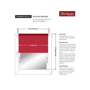 Lichtblick Thermo-Rollo Klemmfix, ohne Bohren, ab 45 x 150 cm (Terracotta, 75x150 cm) - B-Ware neuwertig