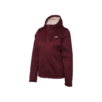 CRIVIT Damen Softshelljacke aus 3-lagigem Softshell-Material (Rot, S(36/38)) - B-Ware neuwertig