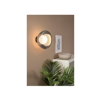 LIVARNO home LED-Wand- und Deckenleuchte, Lampenschirm aus hochwertigem Glas (Grauglas) - B-Ware sehr gut