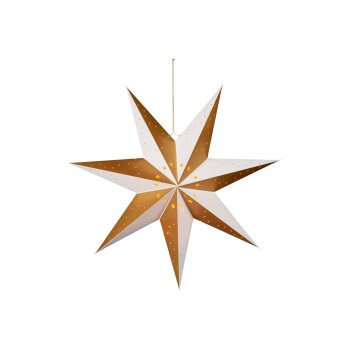 LIVARNO home Weihnachtsstern Papier LED (cremeweiß/gold) - B-Ware sehr gut