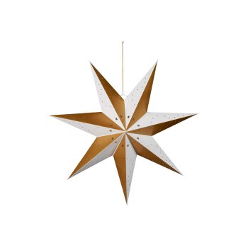 LIVARNO home Weihnachtsstern Papier LED (cremeweiß/gold) - B-Ware sehr gut