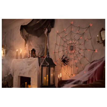 LIVARNO home LED-Spinnennetz (Orange) - B-Ware neuwertig