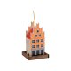 DOBAR Deko-Vogelhaus »Münster«, 19 x 19 x 30 cm, aus Holz (orange/rot) - B-Ware neuwertig
