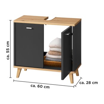 LIVARNO® Waschbecken-Unterschrank »Corfu« mit Siphonausschnitt - B-Ware neuwertig