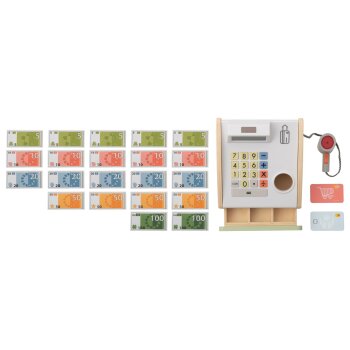 lupilu® Kassen-Set / Waagen-Set / Lebensmittelkisten-Set / Einkaufskorb (Kasse) - B-Ware sehr gut