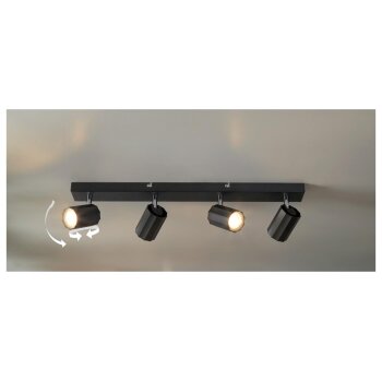 LIVARNO home Deckenschienenleuchte / Deckenstrahler, mit 4 neig- und schwenkbaren Spots - B-Ware
