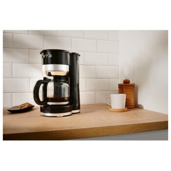 SILVERCREST® Kaffeemaschine Chrom Retro 1973 Schwarz »SKMR 1000 A1« - B-Ware neuwertig