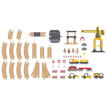 lupilu® Eisenbahn-Set, Baustelle - B-Ware neuwertig