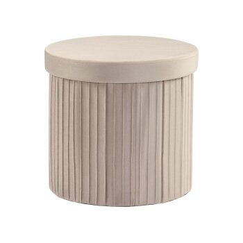 LIVARNO® Sitzhocker aus weichem Samt (Grau) - B-Ware sehr gut