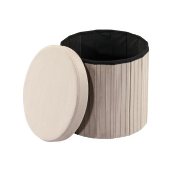 LIVARNO® Sitzhocker aus weichem Samt (Grau) - B-Ware sehr gut