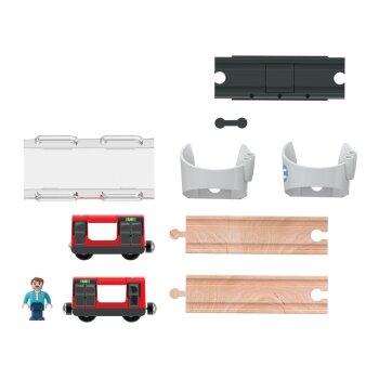 lupilu® Verladekran / Tunnel / Bogenbrücke / Mechanischer Bahnübergang, 5-teilig / 7-teilig - B-Ware
