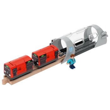 lupilu® Verladekran / Tunnel / Bogenbrücke / Mechanischer Bahnübergang, 5-teilig / 7-teilig - B-Ware