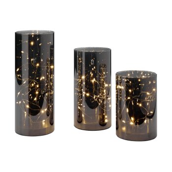 LIVARNO home LED-Windlichter / LED-Dekokugeln, 3 Stück (Zylinder) - B-Ware sehr gut