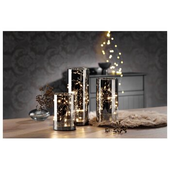 LIVARNO home LED-Windlichter / LED-Dekokugeln, 3 Stück (Zylinder) - B-Ware sehr gut