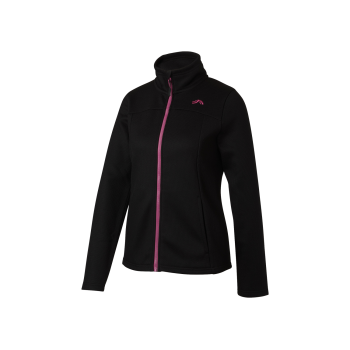 CRIVIT Damen Strick-Fleecejacke mit seitlichen Eingrifftaschen (Schwarz, L(44/46)) - B-Ware neuwertig