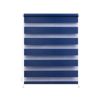 Lichtblick Duo-Rollo Klemmfix, ohne Bohren, verspannt, blickdicht, ab 45 x 150 cm (Blau, 100 x 150 cm) - B-Ware neuwertig