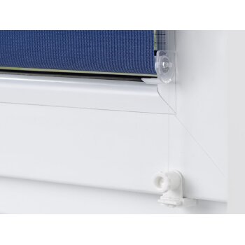 Lichtblick Duo-Rollo Klemmfix, ohne Bohren, verspannt, blickdicht, ab 45 x 150 cm (Blau, 100 x 150 cm) - B-Ware neuwertig