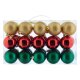 LIVARNO home Christbaumschmuck 30er, 5cm (grün, rot, gold) - B-Ware Transportschaden Kosmetisch