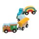 LUPILU® Lastzug / Feuerwehrzug / Kinderzug / Güterzug, 5-teilig (Kinder Zug) - B-Ware sehr gut
