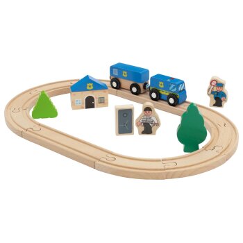 LUPILU® Bahnset Bauernhof / Prinzessin / Feuerwehr / Polizei - B-Ware