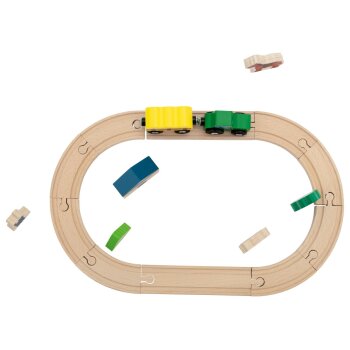 LUPILU® Bahnset Bauernhof / Prinzessin / Feuerwehr / Polizei - B-Ware
