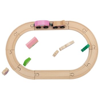 LUPILU® Bahnset Bauernhof / Prinzessin / Feuerwehr / Polizei - B-Ware