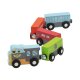LUPILU® Lastzug / Feuerwehrzug / Kinderzug / Güterzug, 5-teilig - B-Ware