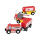 LUPILU® Lastzug / Feuerwehrzug / Kinderzug / Güterzug, 5-teilig - B-Ware