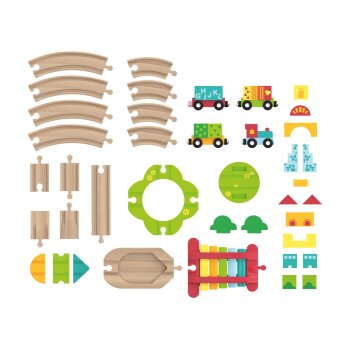 lupilu® Holz Eisenbahnset »Montessori-Set / Unterwasserwelt« - B-Ware