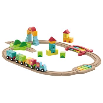 lupilu® Holz-Eisenbahnsets - B-Ware