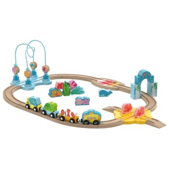 lupilu® Holz-Eisenbahnsets - B-Ware