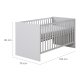 roba Kombi-Kinderbett Lea, 70 x 140 cm, grau - B-Ware Transportschaden Kosmetisch