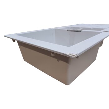 Eurodomo Einbauspüle Sonera, 60 3 1/2", weiß - B-Ware Transportschaden