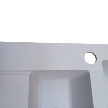 Eurodomo Einbauspüle Sonera, 60 3 1/2", weiß - B-Ware Transportschaden