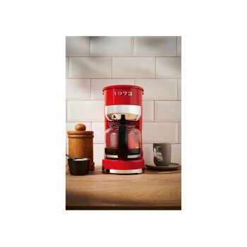 SILVERCREST® Kaffeemaschine Chrom Retro 1973 Rot SKMR 1000 A1 - B-Ware sehr gut